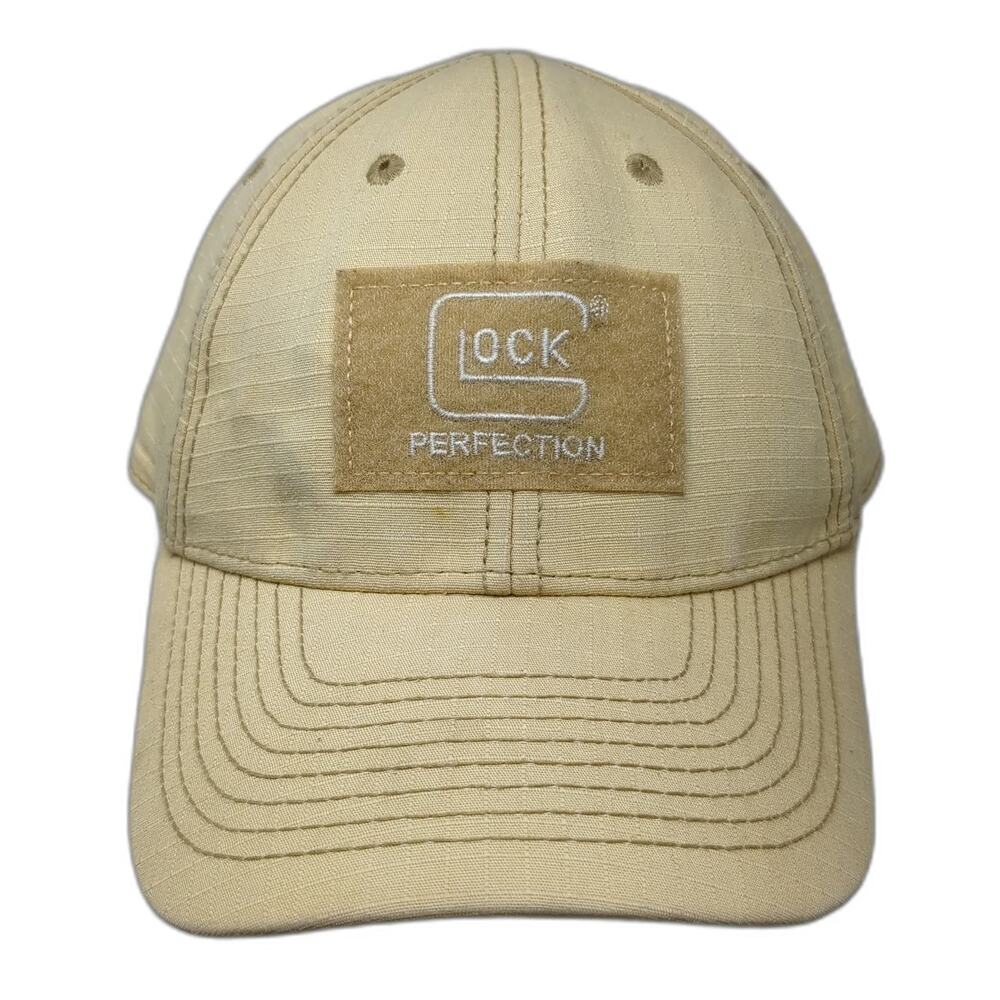 Glock Baseball Cap Beige One Size Ripstop American Flag Strapback Cotton Hat